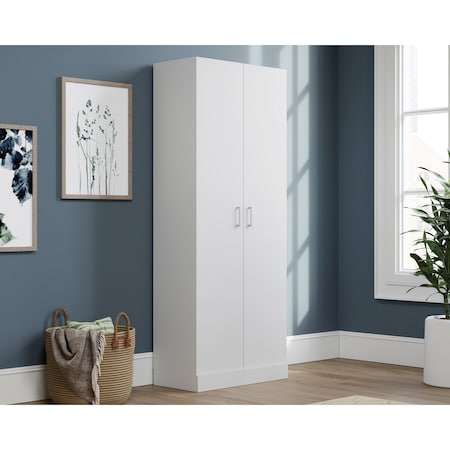 Sauder Storage Cabinet Wh 3a , Hidden storage behind doors for discreet organization 433286